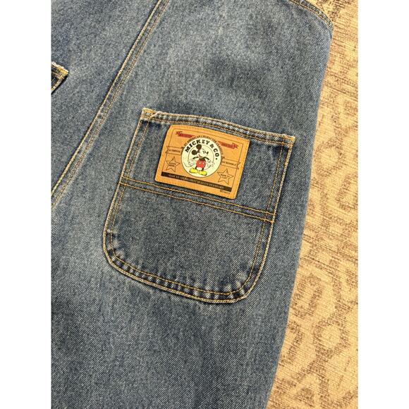 Vintage 90's Disney Mickey & Co Denim Bib Short Overalls Size 10 Unisex Classic - Picture 14 of 15